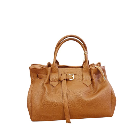 Borsa in ecopelle color cuoio