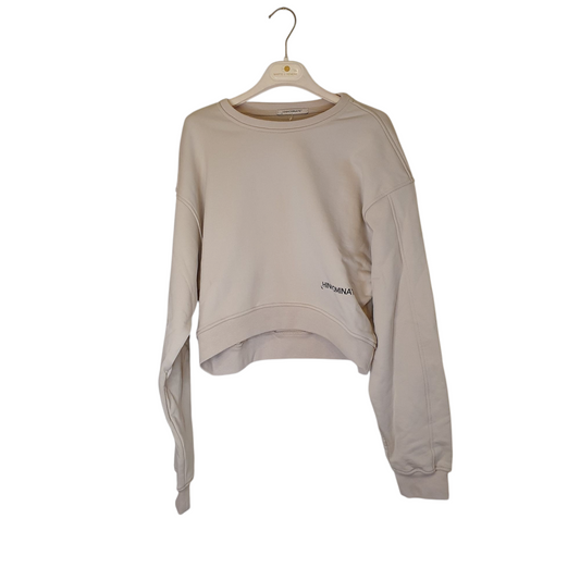 Felpa crop beige hinnominate