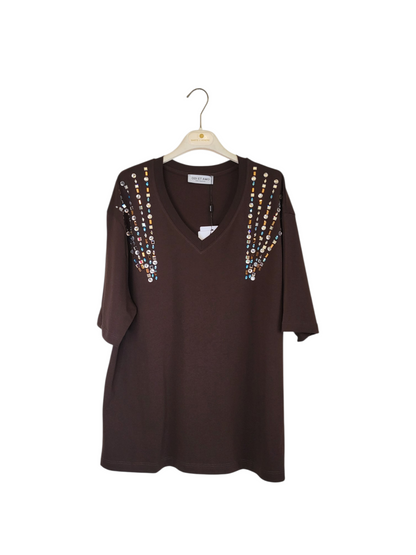 Tshirt marrone odi et amo