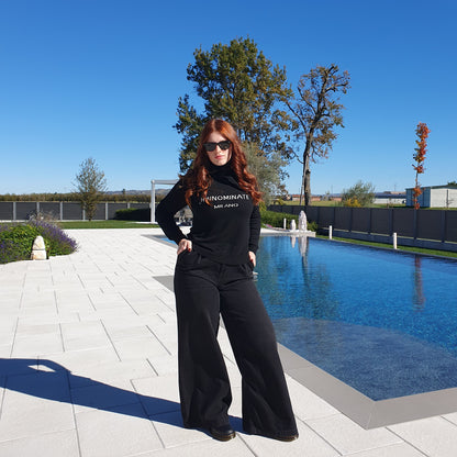 Maglia-dolcevita con intarsio