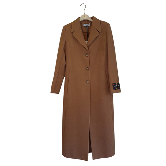 Cappotto con etichetta camel