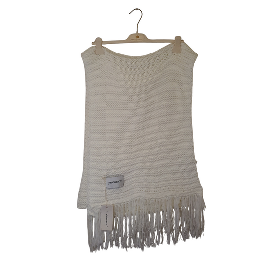 Sciarpa in maglia con frange