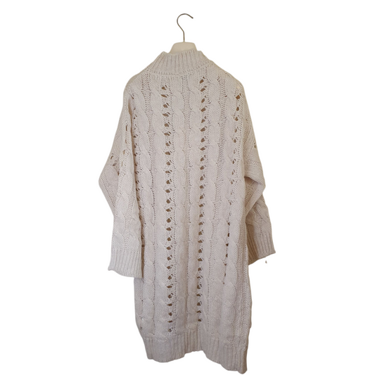 Cardigan medio-lungo traforato