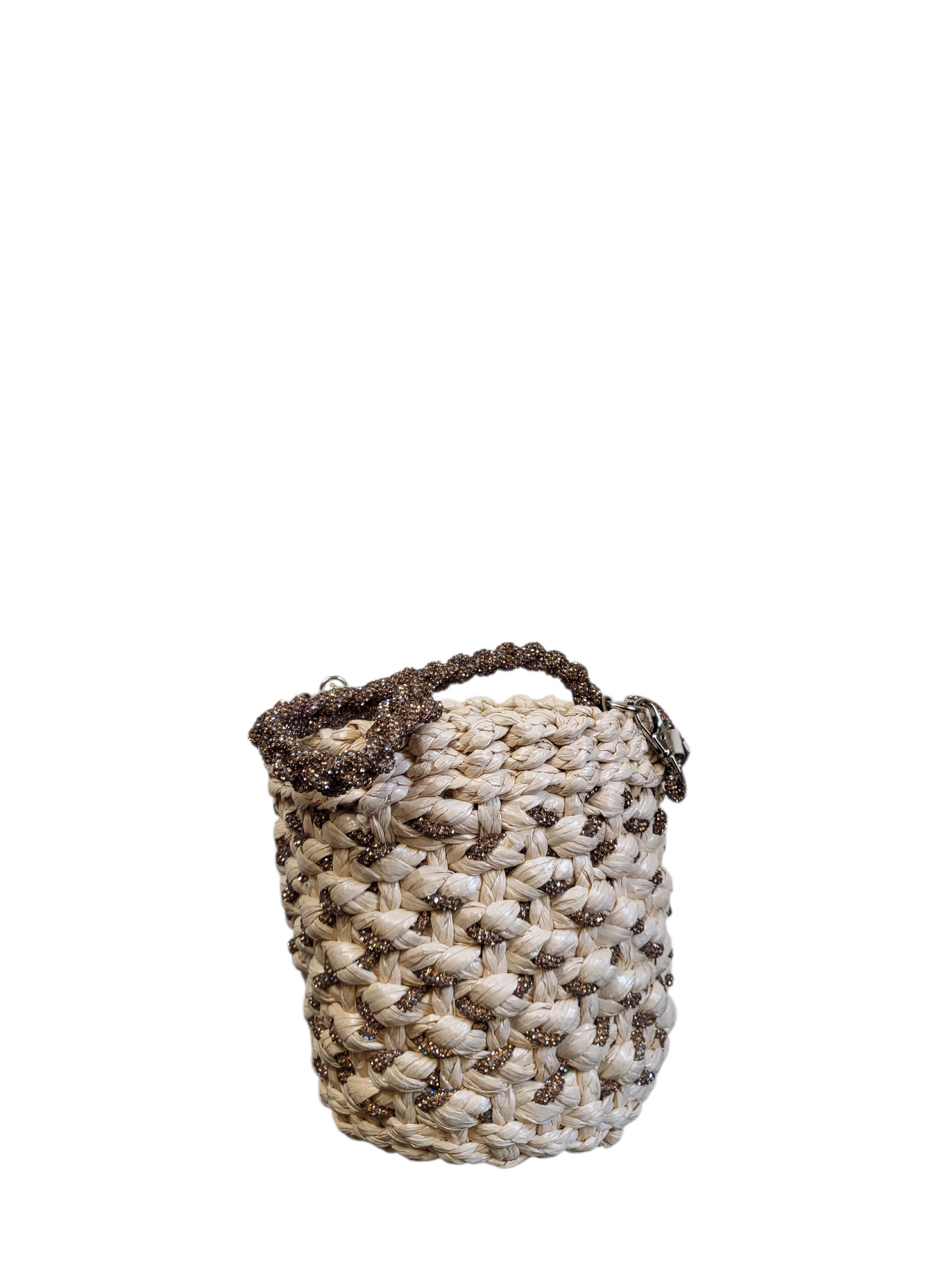 Borsa intrecciata beige