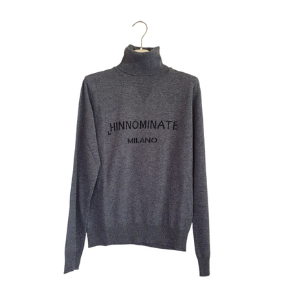 Maglia-dolcevita con intarsio