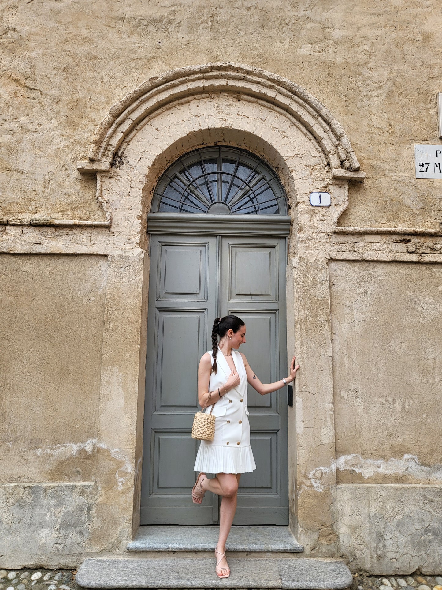 Abito-blazer bianco
