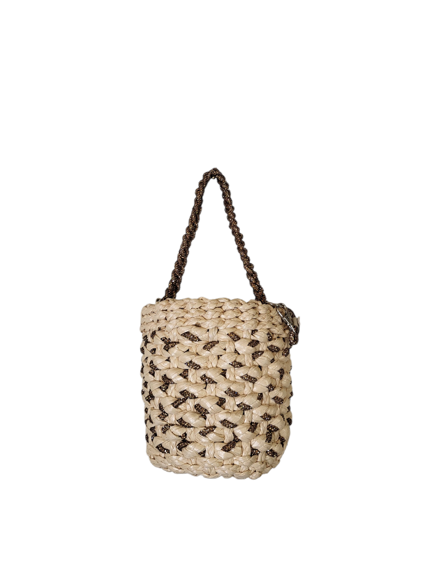 Borsa intrecciata beige