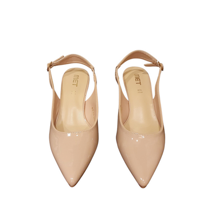 Slingback nude met
