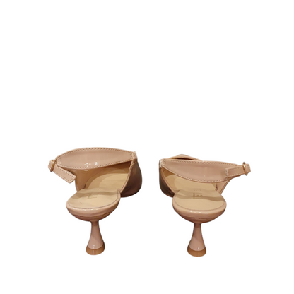 Slingback nude met