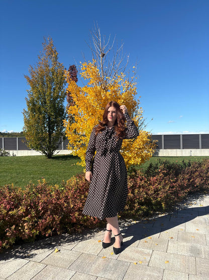 Abito a pois con fiocco