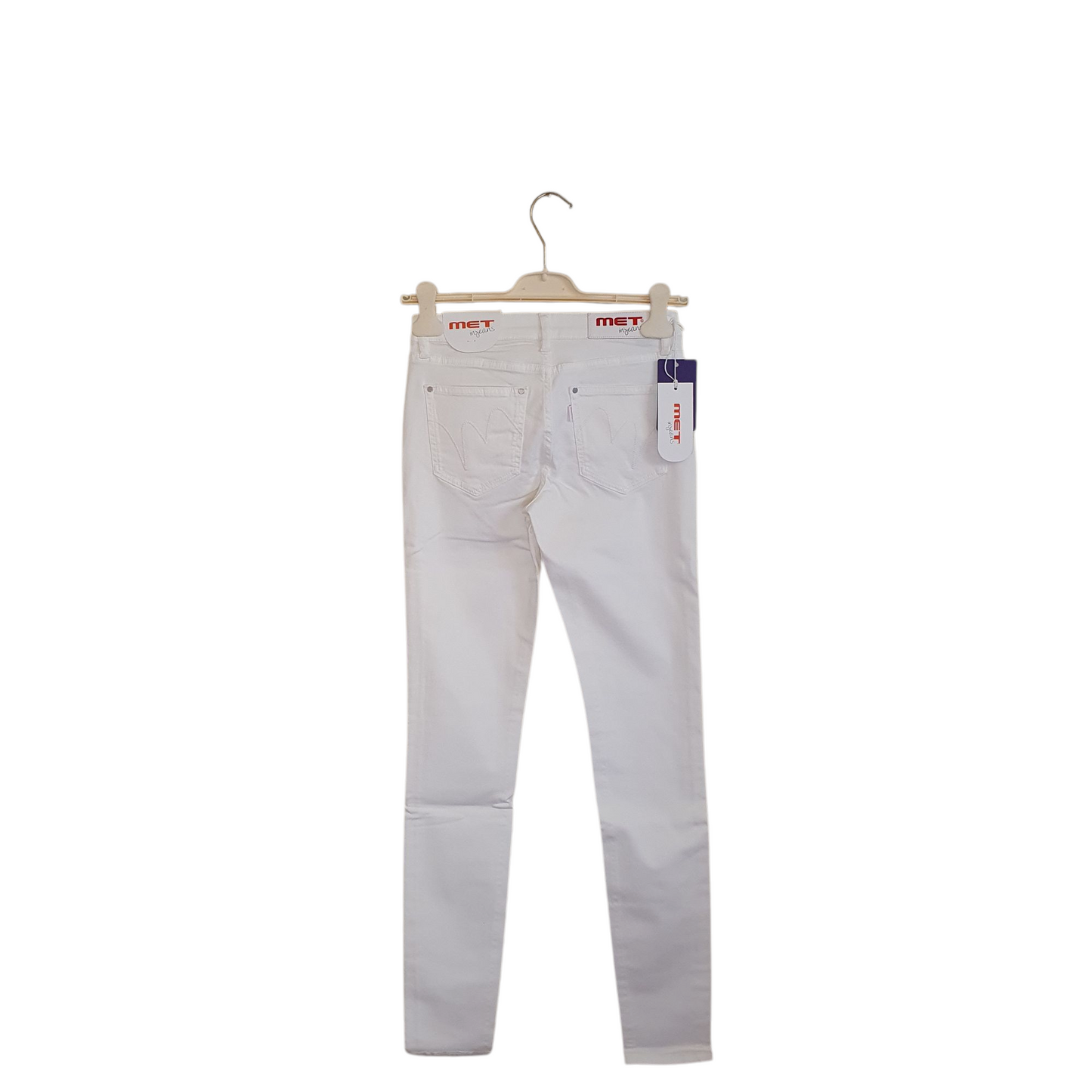 Jeans skinny bianco met