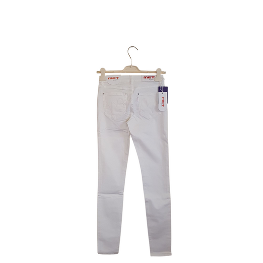 Jeans skinny bianco met