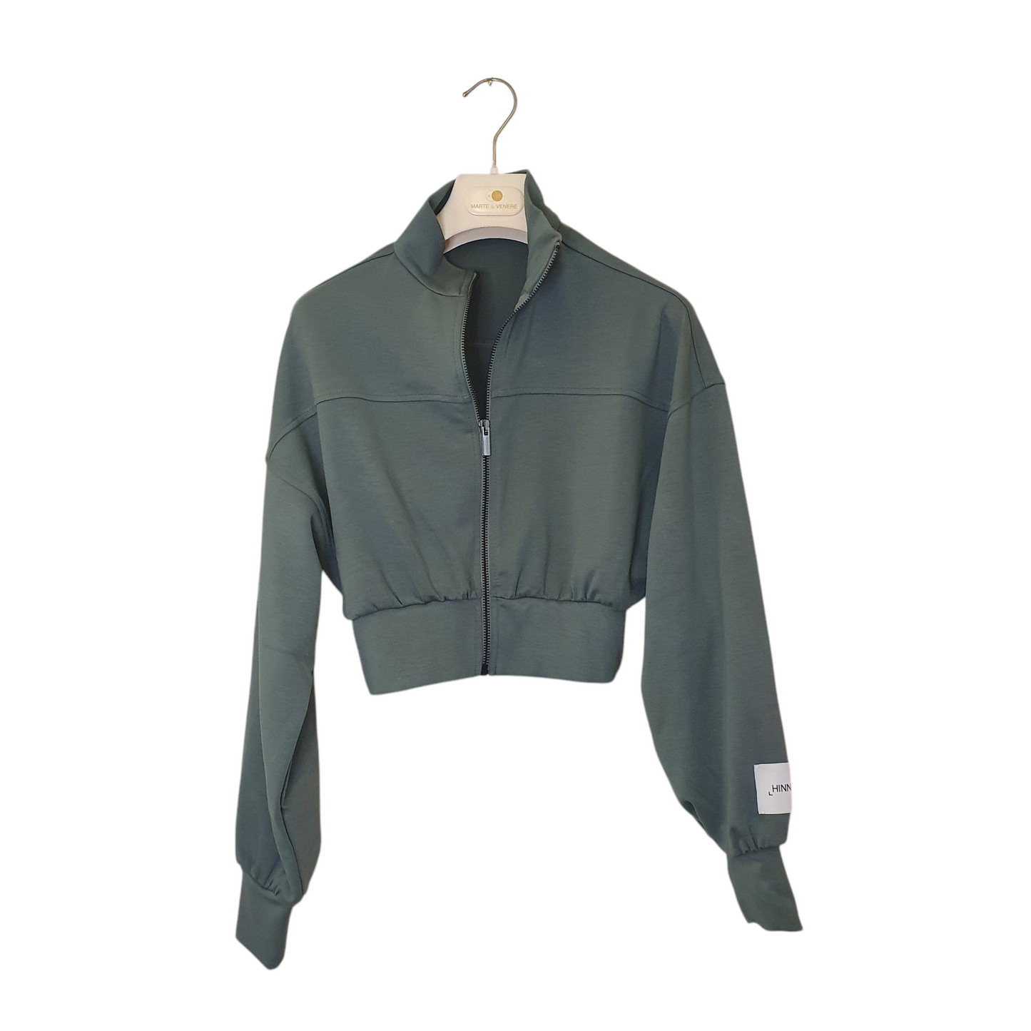 Felpa corta con zip