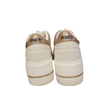 Sneaker platform bianca met