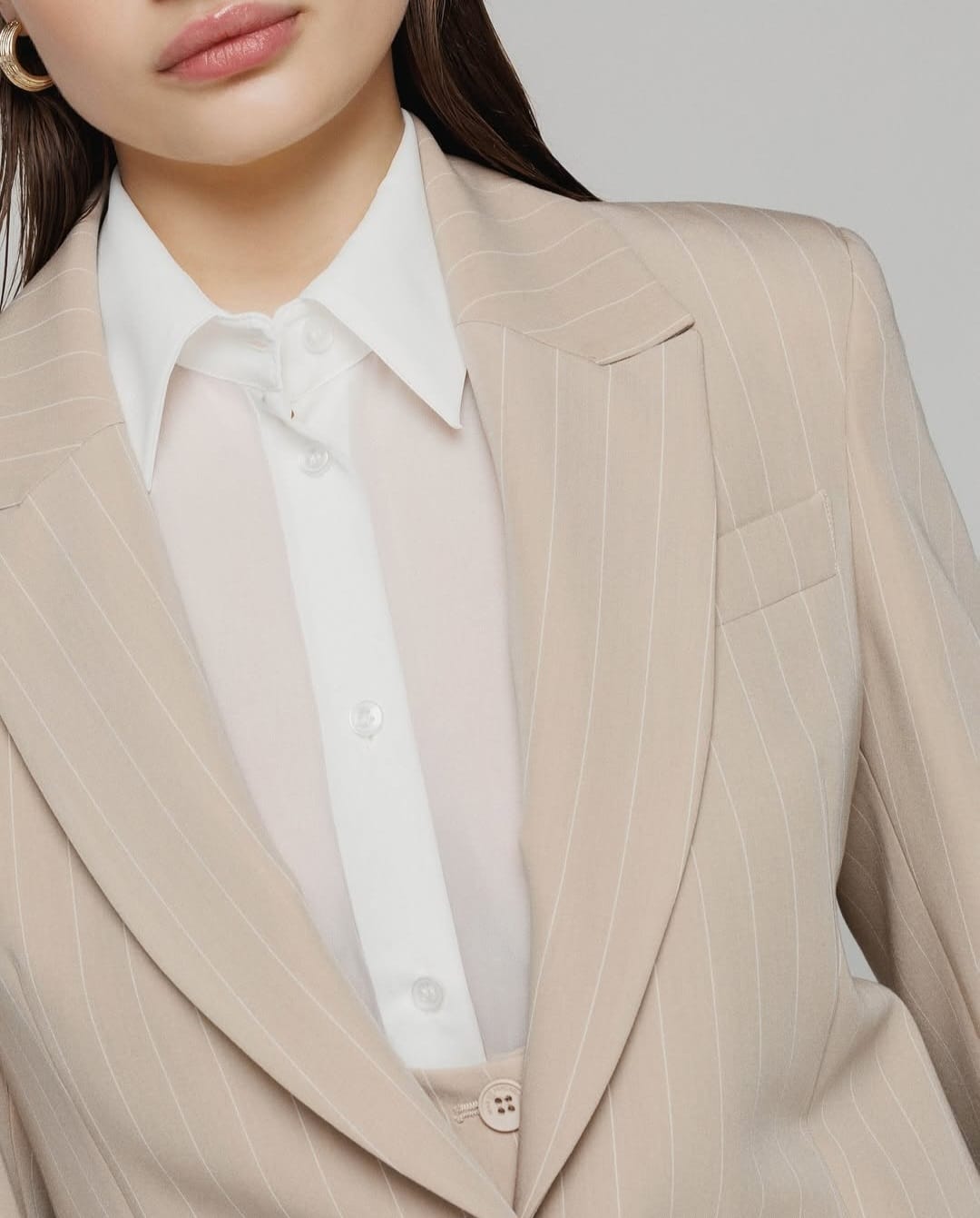 Blazer monopetto gessato