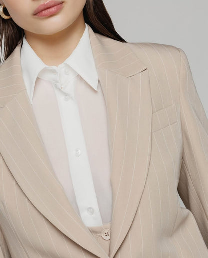Blazer monopetto gessato