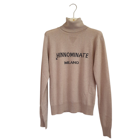 Maglia-dolcevita con intarsio