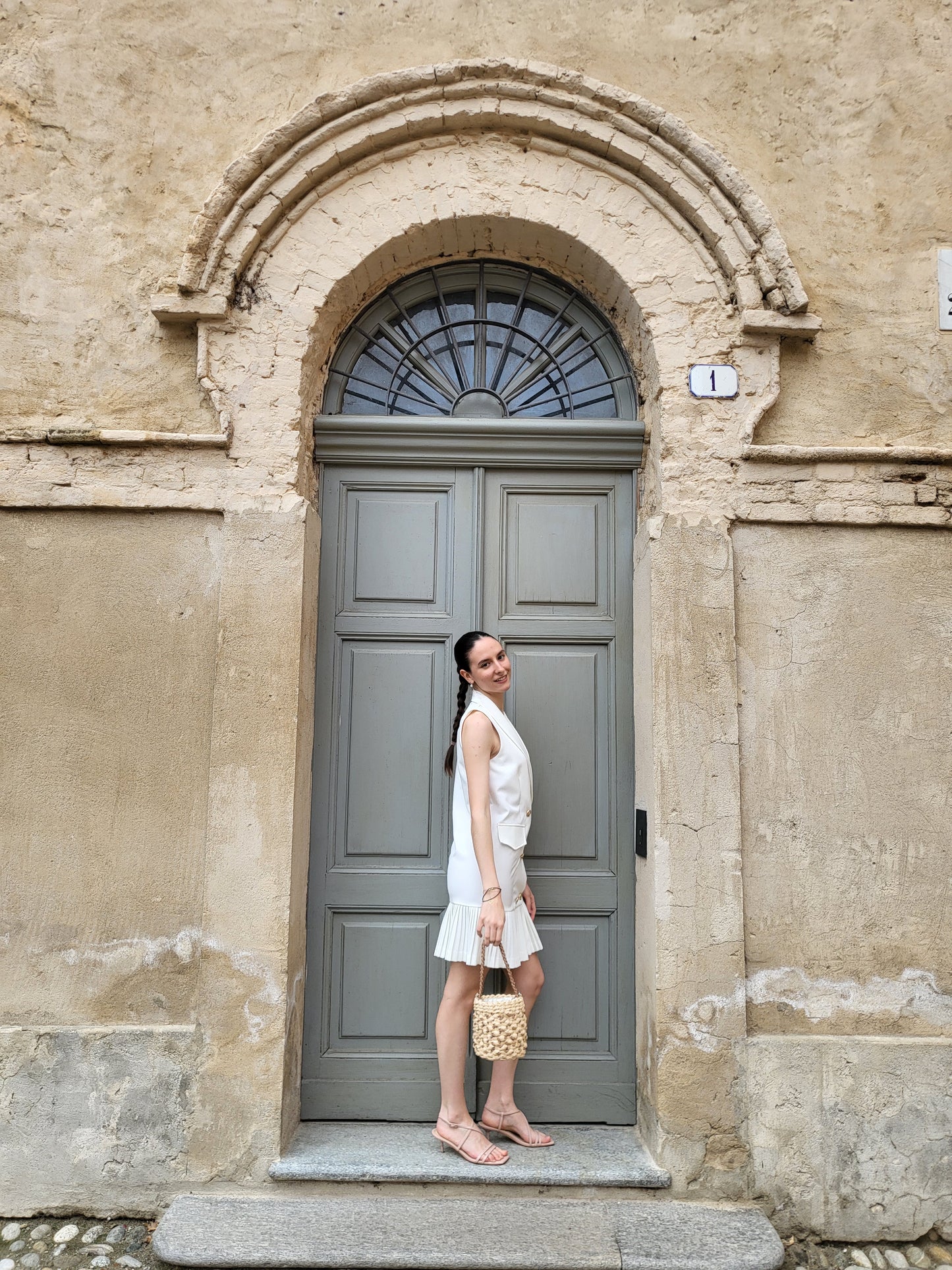 Abito-blazer bianco