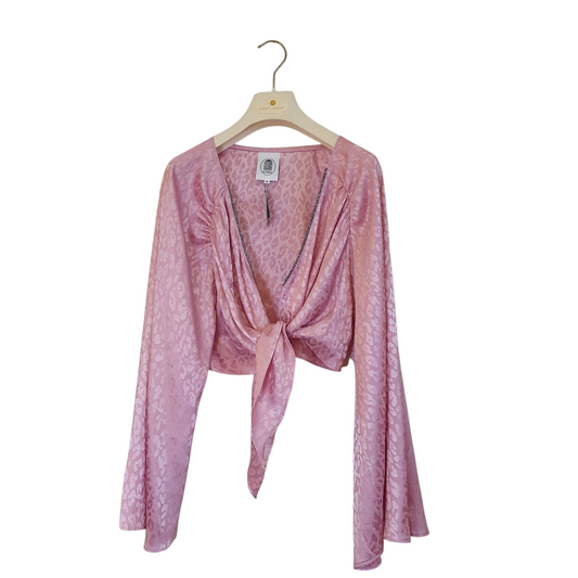 Top-coprispalle rosa maculato