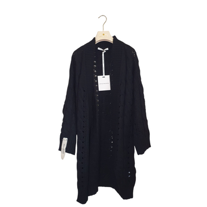 Cardigan medio-lungo traforato