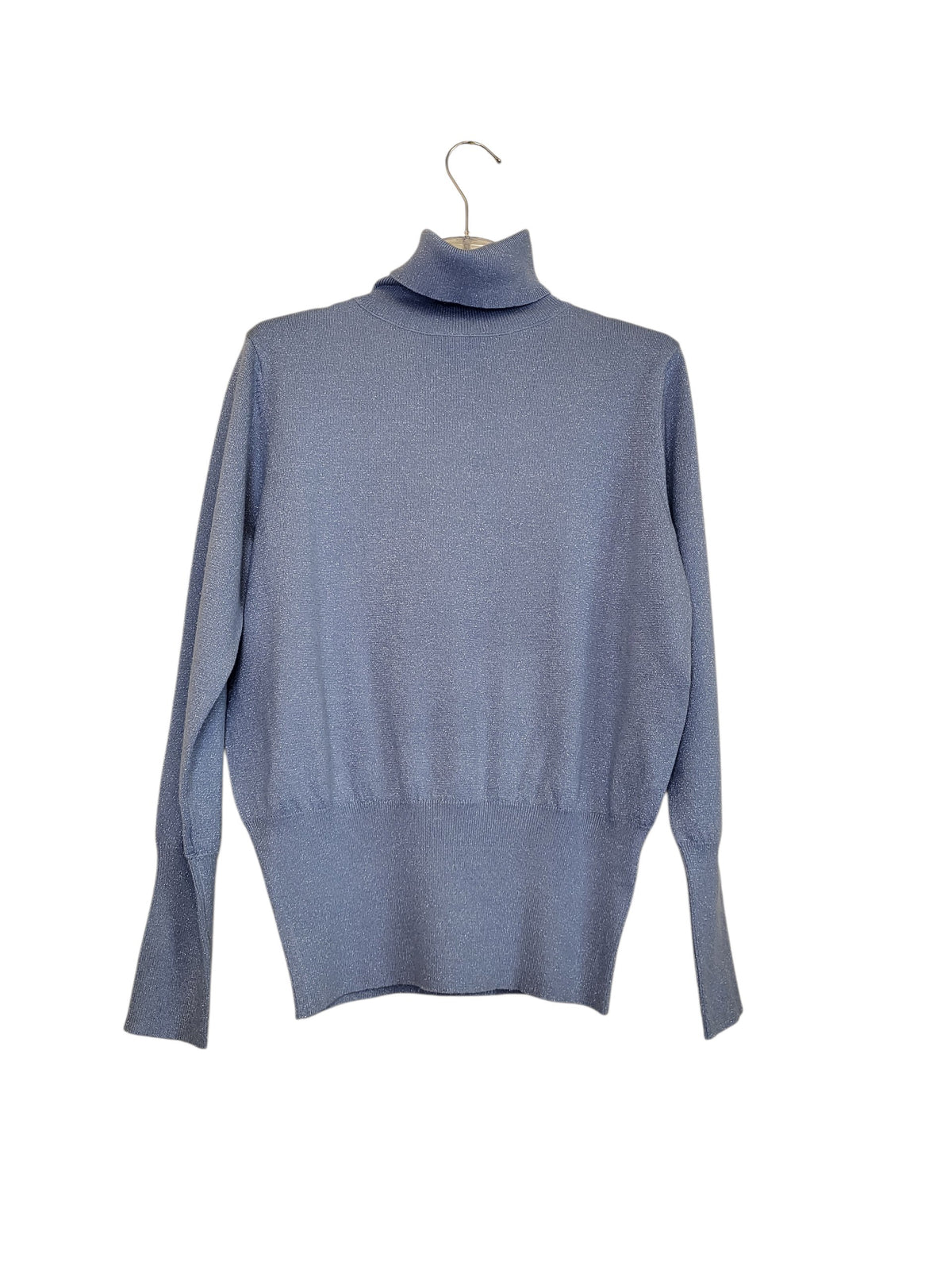 Maglia lurex a collo alto