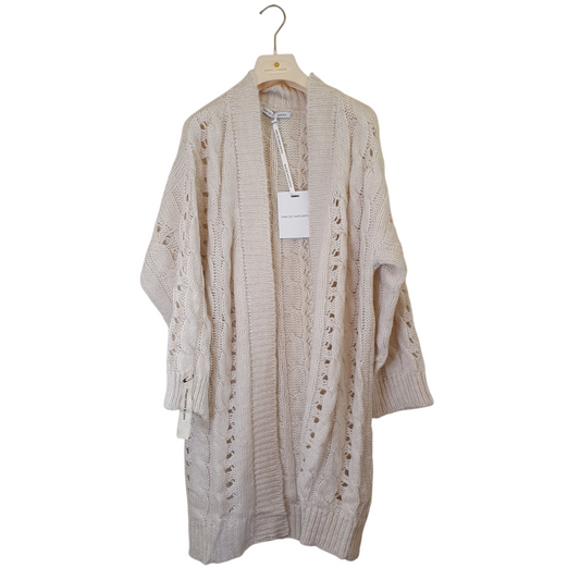 Cardigan medio-lungo traforato