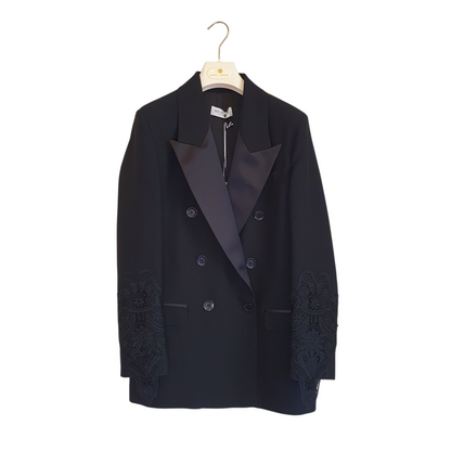 Blazer con inserti in pizzo