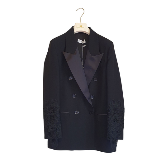 Blazer con inserti in pizzo