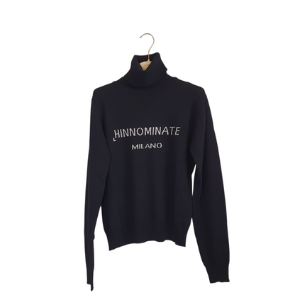 Maglia-dolcevita con intarsio