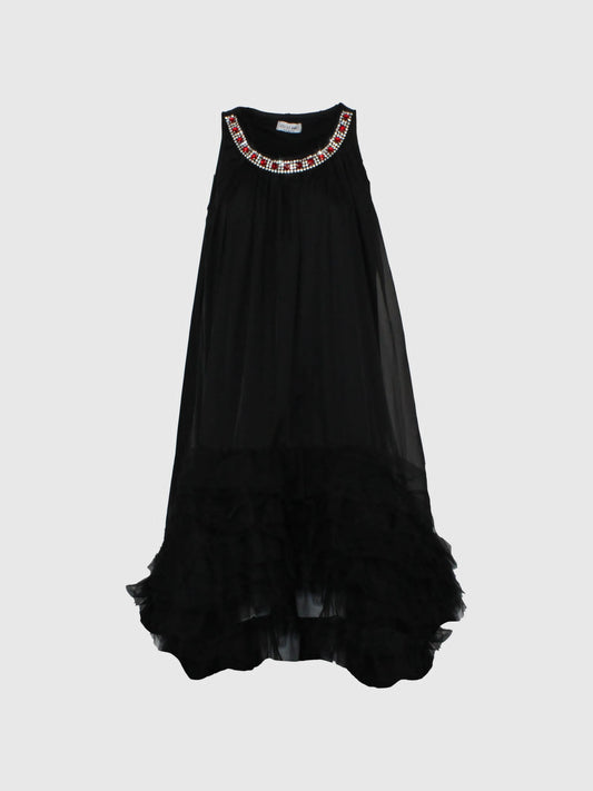 Abito in tulle con collana