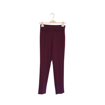 Pantaloni slim burgundy