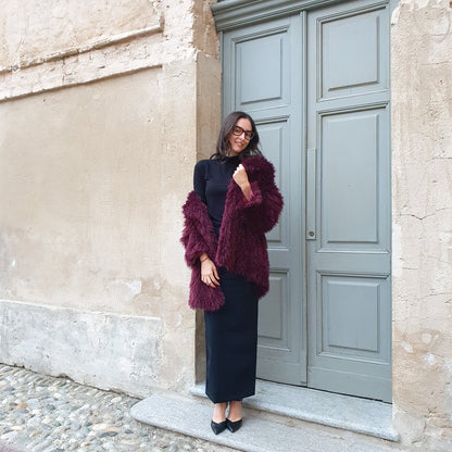 Ecopelliccia bordeaux
