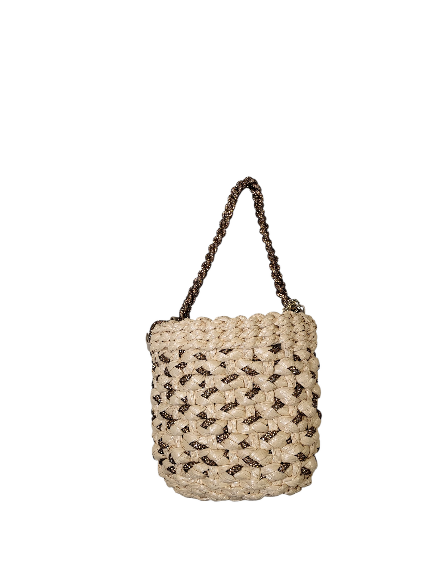 Borsa intrecciata beige
